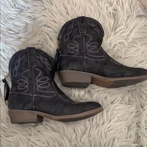 Women’s cowgirl style ankle boots.